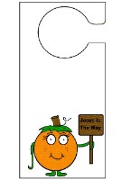 Pumpkin Holding Sign